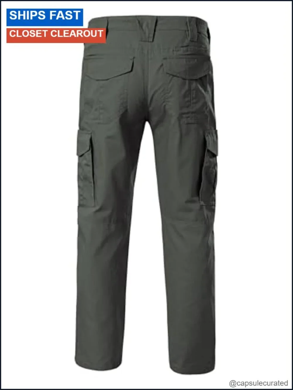 Men's Ripstop Cargo Work Pants Tactical Hiking with 9 Pockets